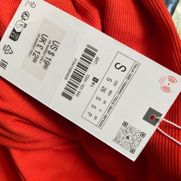 NWT Zara Round Neck Tank Top Size Small Color Red - Picture 6 of 7